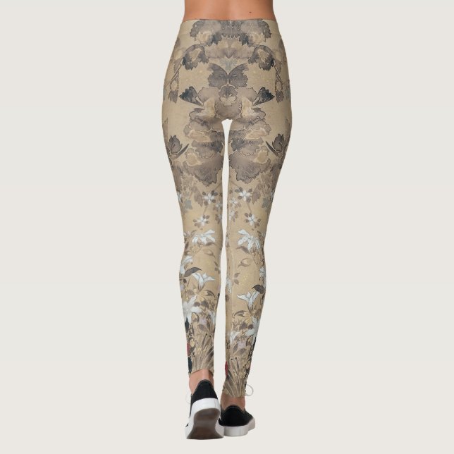 Leggings Fleurs d'été japonaises (Dos)