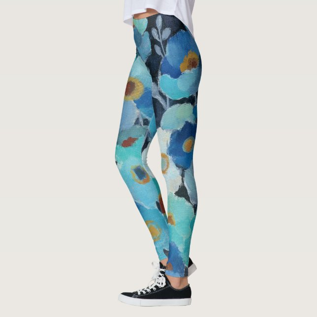 Leggings Fleurs d'indigo (Gauche)