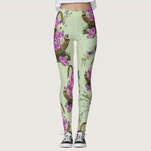Leggings Fleurs du printemps mi-été