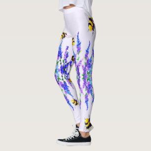 Leggings Fleurs et pattes d'abeilles Printemps Joy