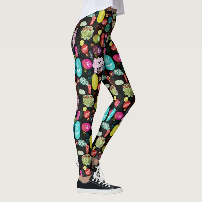 Leggings Fleurs mignonnes colorées Motif (Droite)