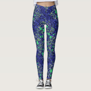 Leggings Fleurs motif 08.b Black BG