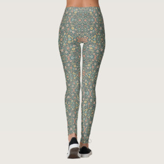Leggings Fleurs pastel avec un arrière - plan foncé