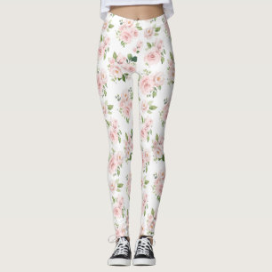 Leggings Fleurs roses, Roses roses, Fleurs Aquarelles