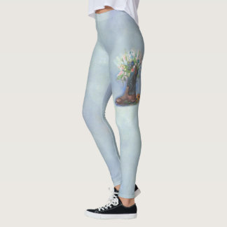 Leggings Fleurs sauvages dans une botte de cowboy
