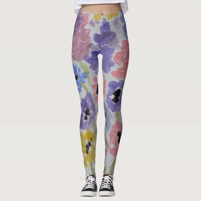 Leggings Fleurs sauvages d'été (Devant)