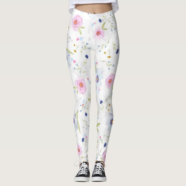 Leggings Fleurs tendance (Devant)
