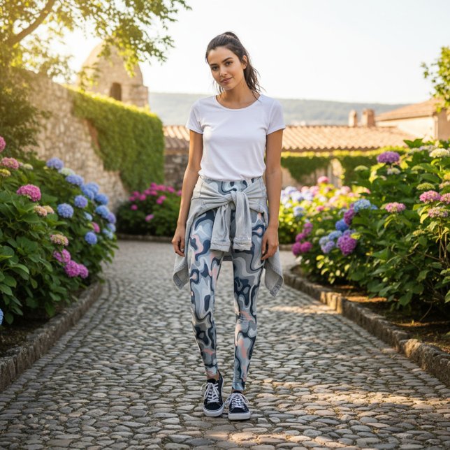 Leggings Flex Camo Gris Rose (Créateur téléchargé)