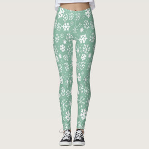Leggings Flocon de neige dessiné à la main tempête de neige