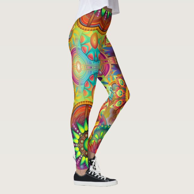 Leggings Floral Abstrait coloré (Droite)