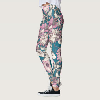 Leggings Floral audacieux génial dans des guêtres roses et