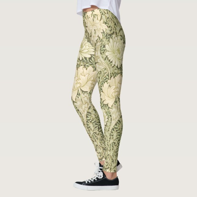 Leggings Floral Chrysanthemum Motif (par William Morris) (Gauche)