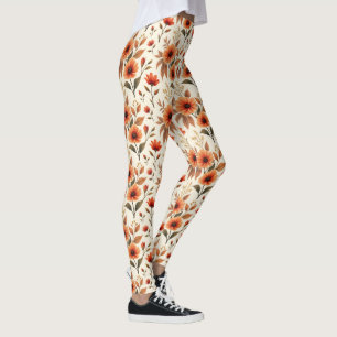 Leggings Floral d'automne moderne