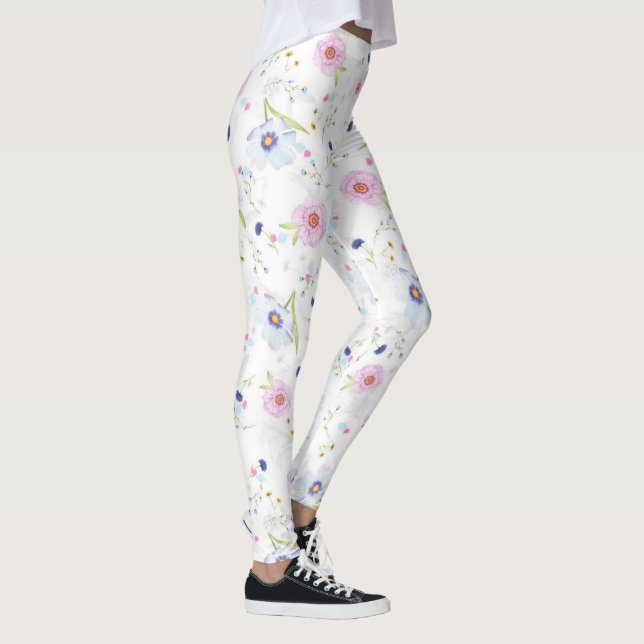 Leggings Floral doux | Légendes de mode personnalisées (Droite)