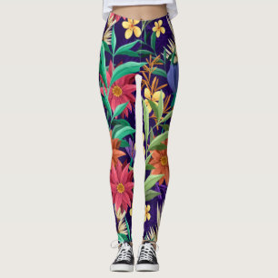 Leggings Floral Fleurs exotiques Motif