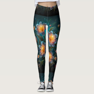 Leggings floraux à taille élevée