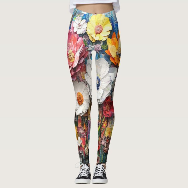 Leggings floraux Abstraits (Devant)