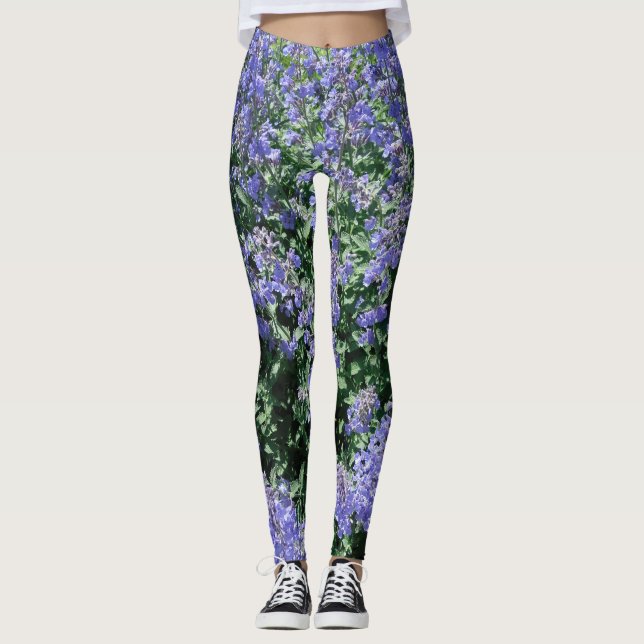 Leggings floraux bleus (Devant)