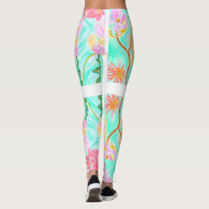 Leggings floraux chatoyants par Ariella & Lily Des