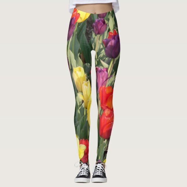 Leggings floraux multicolores (Devant)