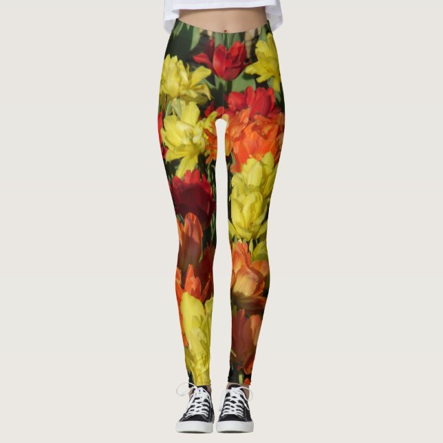 Leggings floraux multicolores (Devant)