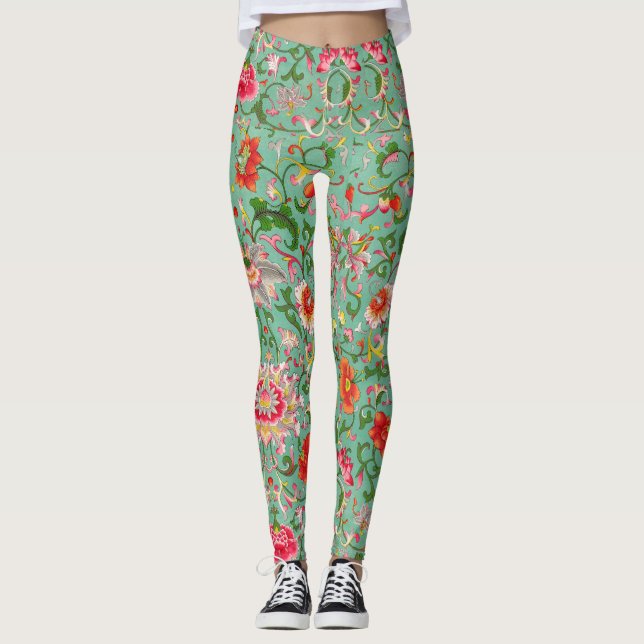 Leggings floraux pour femmes (Devant)