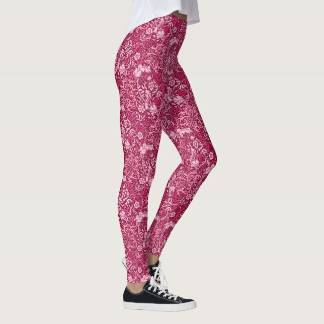 Leggings Flore d'algues Art nouveau, Fuchsia rose (Droite)