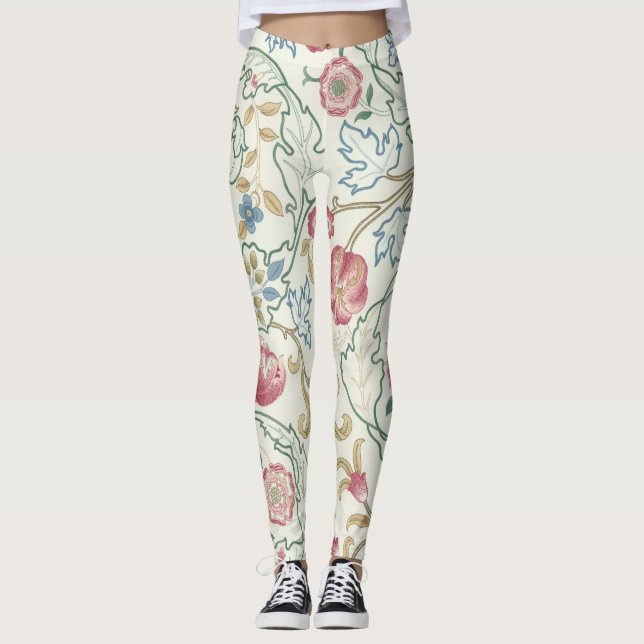 Leggings Flore, motifs floraux, William Morris (Devant)