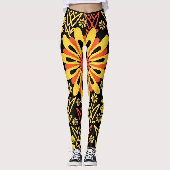 Leggings Flore noireNYellow (Devant)