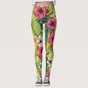 Leggings Flore tropicale : Fond d'écran d'été botanique