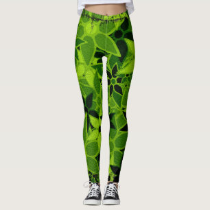 Leggings Flore verte