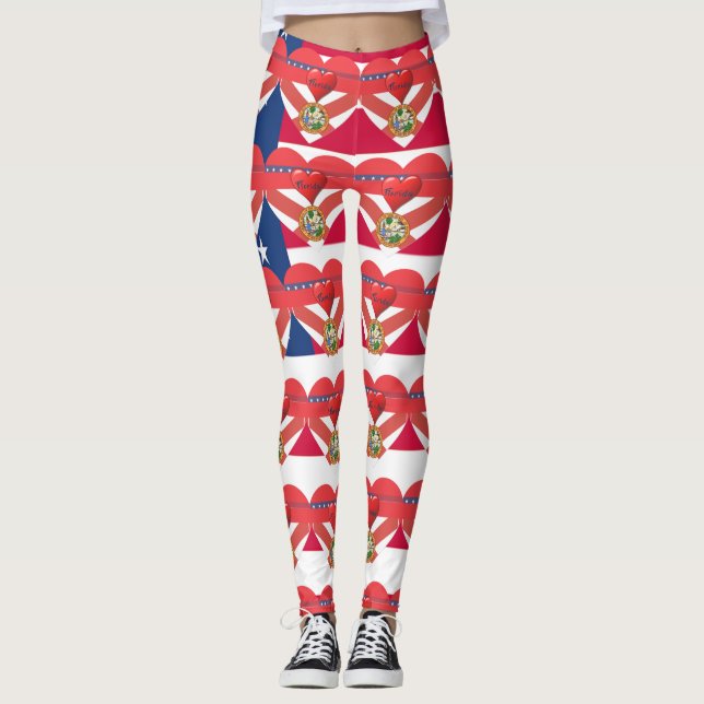 Leggings Florida Sunshine  Patriotic Flag Fun (Devant)