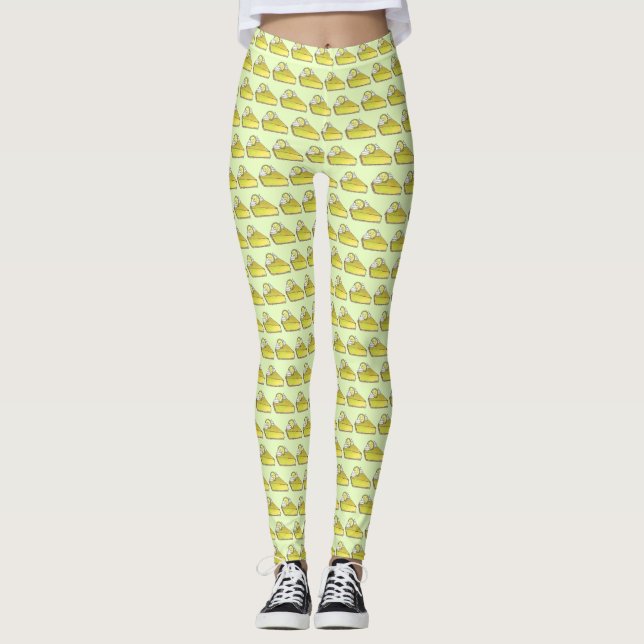 Leggings Floride Key Lime Pie Slice Slices Dessert Foin (Devant)