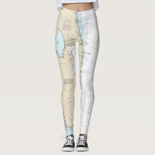 Leggings Floride Vols Authentic Nautical Chart Boater's
