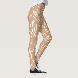 Leggings Flux en beige et crème