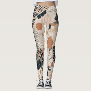 Leggings Flux géométrique : Conception de légumineuses d'él