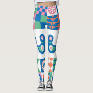 Leggings Folklore Floral Card : Design scandinave.
