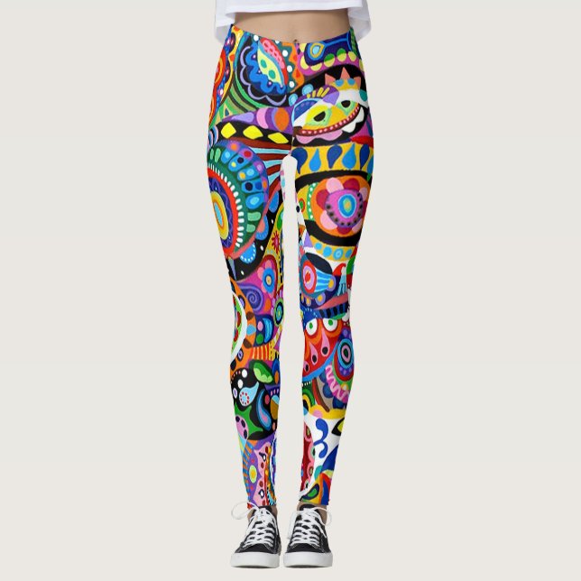 Leggings Folle et colorée (Devant)