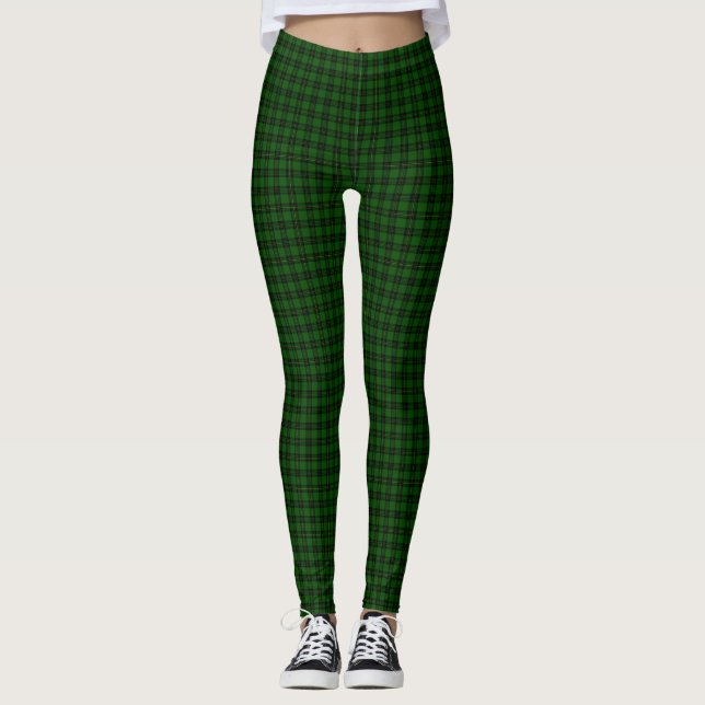 Leggings Forbes tartan vert noir plaid (Devant)