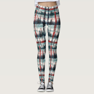Leggings Forêt à feuillage persistant d'hiver Plantée