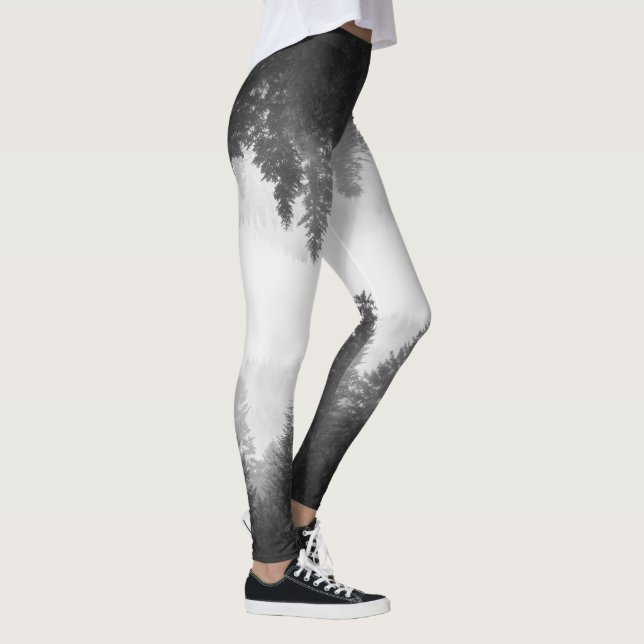 Leggings Forêt à miroir brun et blanc (Droite)