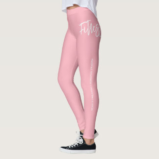 Leggings Formateur personnel | Rose & Blanc Personnalisé
