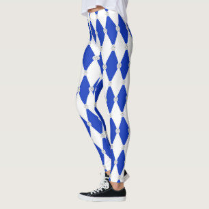 Leggings Forme de Diamant bleu arlequin Formes géométriqu