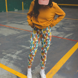 Leggings Formes à tarte Turquoise Moderne Du Milieu Du Sièc