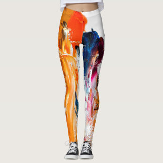 Leggings Formes Abstraites Nées de la Palette d'un Artiste 