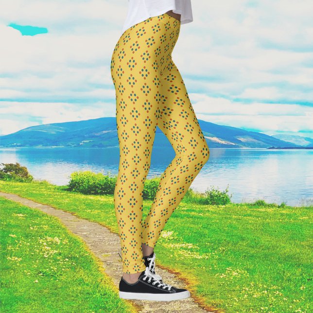 Leggings Formes de diamant avec Pois (Créateur téléchargé)