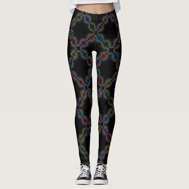 Leggings Formes De Réflexion - Légendes De Vibrata (Devant)