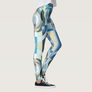 Leggings Formes géométriques Jazz Pochoir Art Déco Vintage