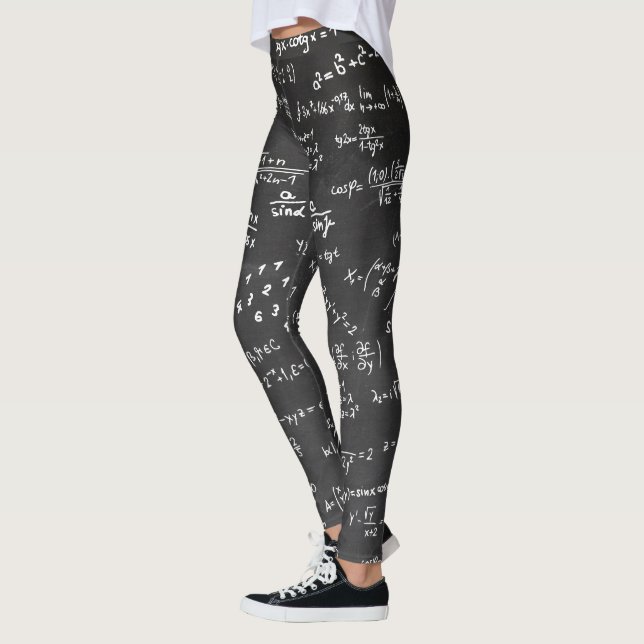 Leggings Formules et numéros mathématiques Gym Workout Yoga (Gauche)