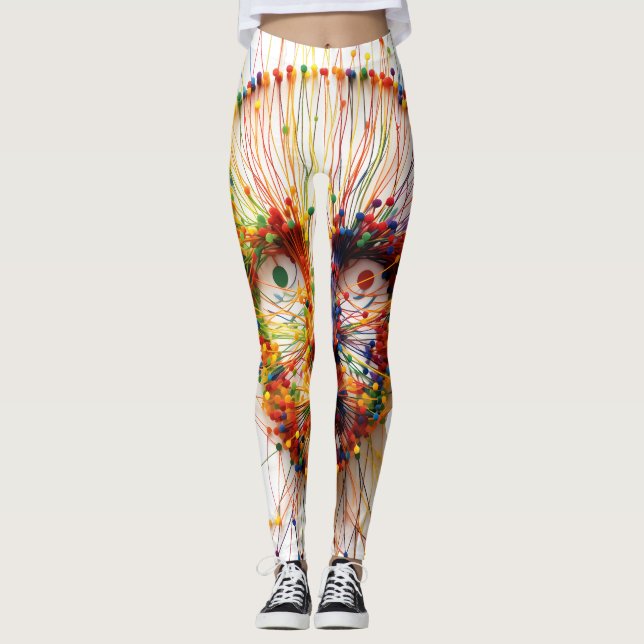 Leggings Forte expression de l'homme brûlant (Devant)